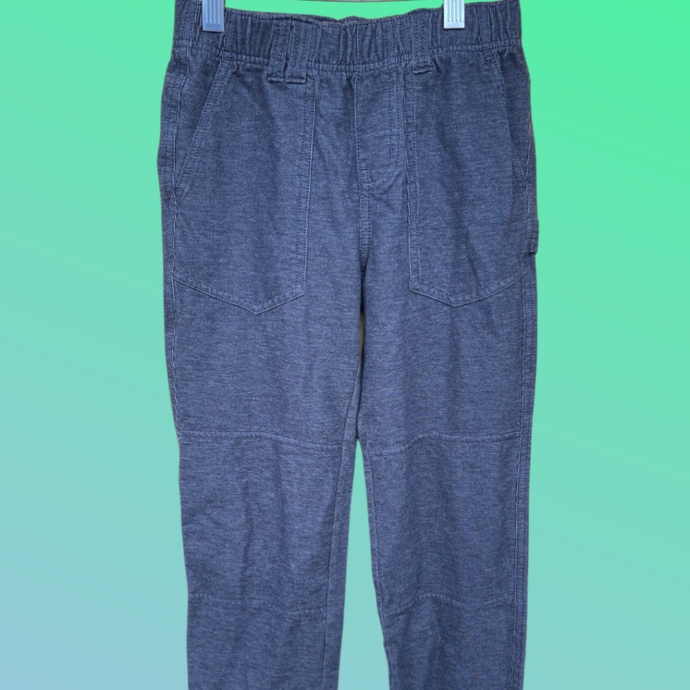 Tea Collection Size 8 - Denim style but in Jersey Charcoal /Navy